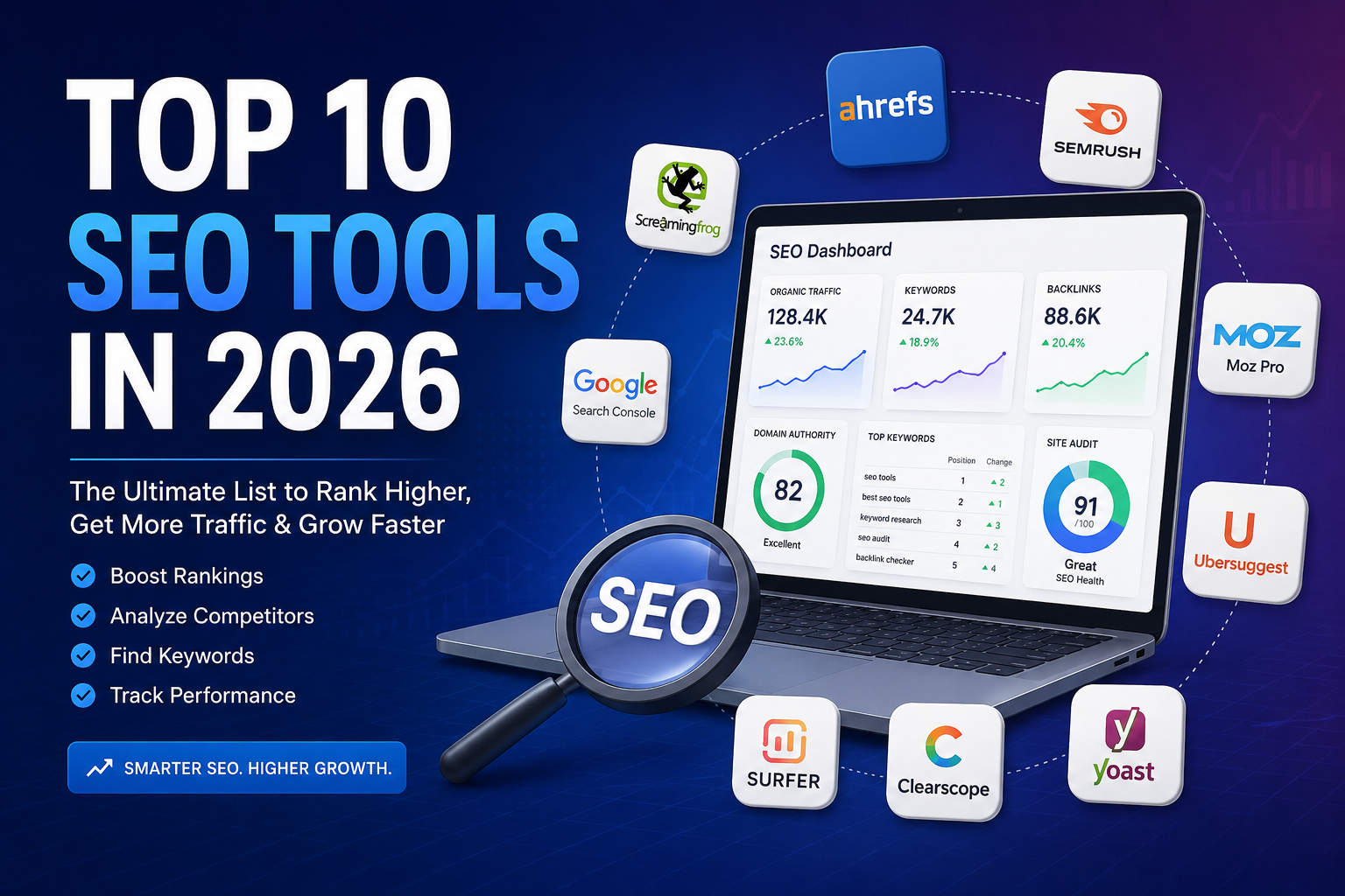 10 Best SEO Tools in 2026: The Top Tools to Rank Higher and Grow Traffic